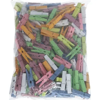 Dřevěné kolíčky, MIX BAREV, 35mm, cca 250ks/bal