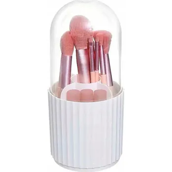 Organizér na kosmetiku Otočný organizér na kosmetiku kosmetické štětce s víkem