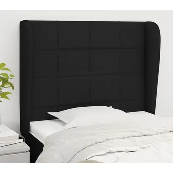 Čelo postele typu ušák černé 93x23x118/128 cm textil IM_3117940