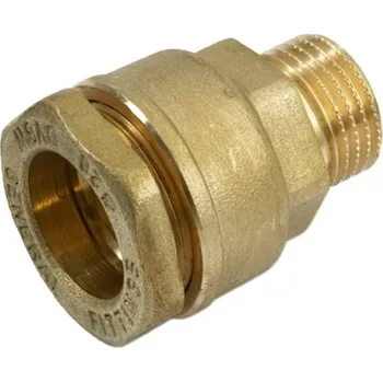 Vodovodní potrubí Spojka svěrná - PE trubka General Fittings A 25 x 3/4˝ vnější závit, mosaz