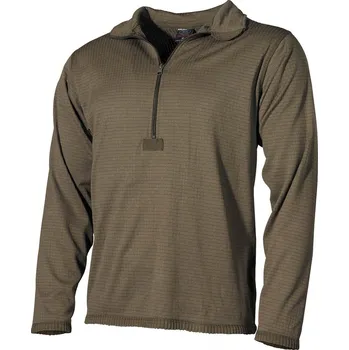 Pánské tričko MFH Triko funkční se zipem zelené US GEN III ECWCS Level II MFH® Professional 11401B Velikost: L