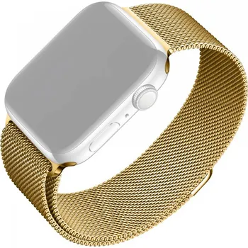 Řemínek na hodinky Síťovaný nerezový řemínek FIXED Mesh Strap pro Apple Watch 38/40/41mm, zlatý