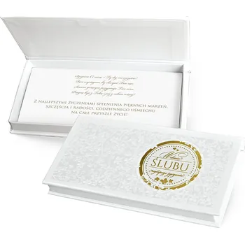 Obraz KRÁSNÁ KRABIČKA NA OZDOBNÉ PŘÁNÍ NA SVATBA SVATEBNÍ HOSTINA PRO MLADÝ PÁR NA PENÍZE