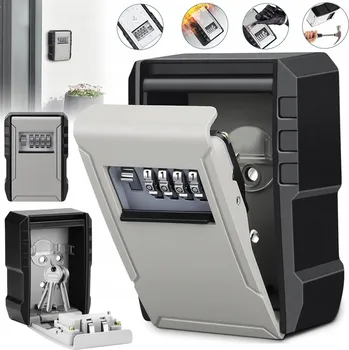 Trezor KOVOVÝ SEJF NA KLÍČE SKŘÍŇKA KAZETA SILNÁ SCHRÁNKA S KÓDEM