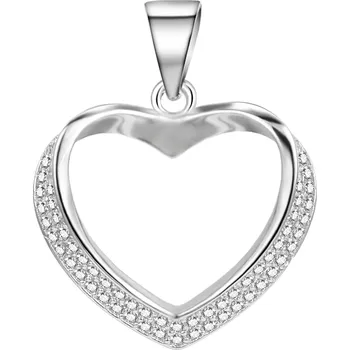Přívěsek AGATO Stříbrný přívěsek srdce se zirkony AGH766