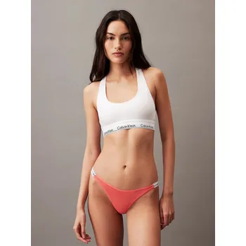 Kalhotky Dámská tanga 000QD5157E TBK korálové - Calvin Klein Velikost: XS