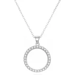 AGATO Minimalistický stříbrný náhrdelník s kruhem AGS1604/47