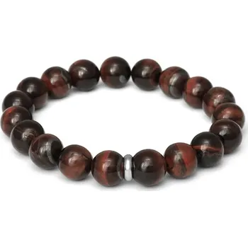 Náramek AGATO Minerální korálkový náramek z býčího oka MINK158/20