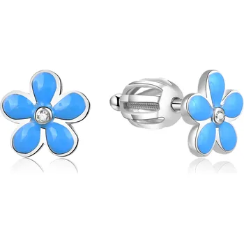 Náušnice AGATO Stříbrné kytičkové náušnice AGUP1833S