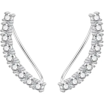 Náušnice AGATO Blyštivé podélné náušnice s čirými zirkony AGT-E083VW