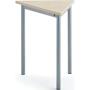 Jídelní stůl Stůl SONITUS TRIANGEL, 700x600x720 mm, stříbrné nohy, deska s linoleem, béžová