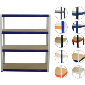 Dílenský regál Kovový regál skladový garážový HELIOS HWN 180x110x60 4x350kg