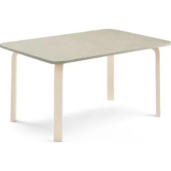 Zahradní stůl Stůl ELTON, 1200x700x590 mm, bříza, akustické linoleum, šedá