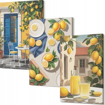 Obraz Sada nástěnných dekorací - Obrazy Citronová zahrada s nápoji 30x20 cm