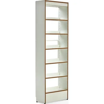 Dílenský regál Regál na knihy STORY, jednostranný, 2240x747x305 mm, 6 polic, bílá