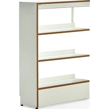 Dílenský regál Regál na knihy STORY, přídavný, jednostranný, 1280x898x305 mm, 3 police, bílá