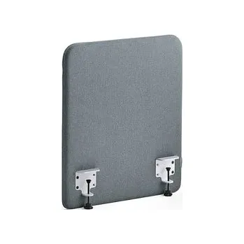 Paraván Stolový paraván ZONE, bílé svorky, 600X650x36 mm, potah Rivet, modrošedá