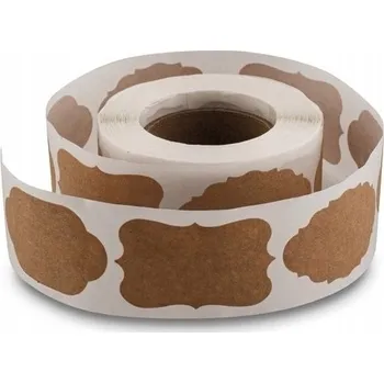 Obraz Hnědá samolepicí etiketa 3 x 5 cm, 300 ks