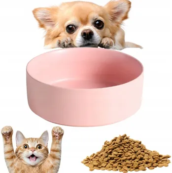 Miska pro psa Jedna keramická miska Hurtnet růžová 400 ml