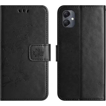 Pouzdro na mobilní telefon Flower knížkové pouzdro na Samsung Galaxy A07 4G - černé