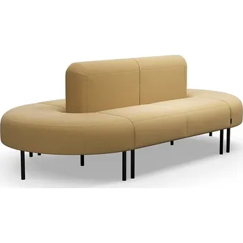 Pohovka Sedačka VARIETY, oválná, potahová látka Pod CS, žlutá