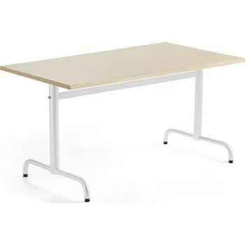 Jídelní stůl Stůl PLURAL, 1400x700x720 mm, akustická HPL deska, bříza, bílá