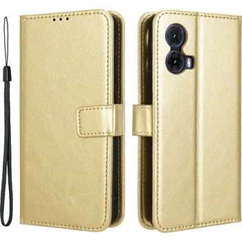 Pouzdro na mobilní telefon Crazy knížkové pouzdro na Motorola Moto G85 5G - zlaté
