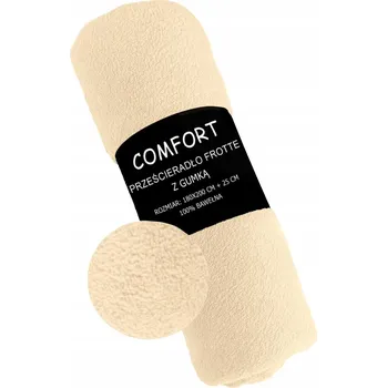 Prostěradlo FROTÉ PROSTĚRADLO S GUMOU 180x200 ecru