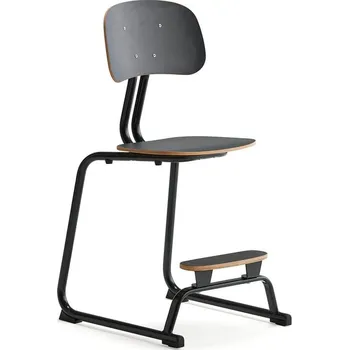 Jídelní židle Školní židle YNGVE, ližinová podnož, výška 520 mm, antracitově šedá