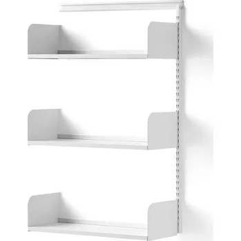 police Nástěnný regál SHAPE, přídavná sekce, laminované police, 1237x800x300 mm, bílá/bílá