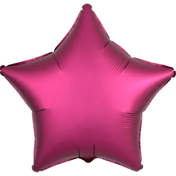 Balónek Amscan 43 cm fóliový balónek - Hvězda Pomegranate - tmavě růžová