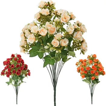 umělá květina Květinový svazek, RŮŽIČKY, mix barev, 55 cm, 1 kus