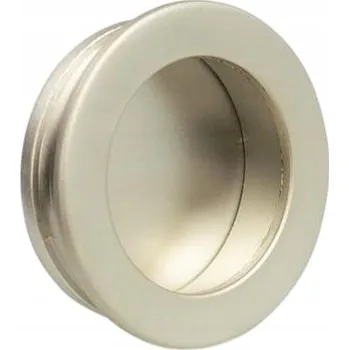 Nábytkové kování Nábytková úchytka zapuštěná stříbrná saténová 4 x 2 x 1,2 cm