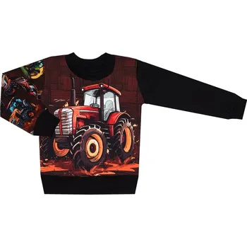 Kojenecké oblečení Mikina bez kapuce - Traktor červený Velikost: 80