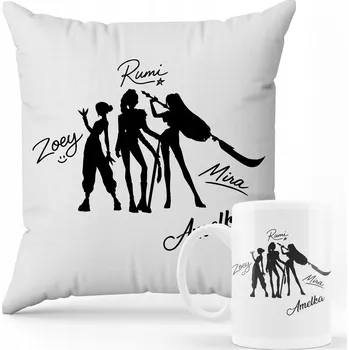 SADA POLŠTÁŘ + HRNEK Prezen Kpop Demon Hunters Huntrix LOVKYNĚ JMÉNO 21