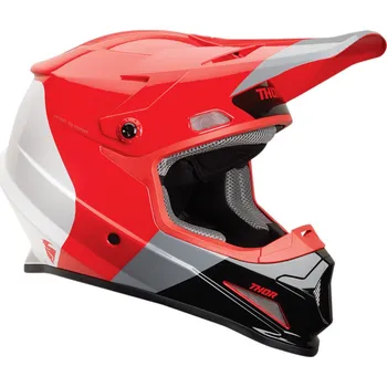 Helma na motorku a Motokrosová přilba THOR SECTOR BOMBER CHARCOAL/WHITE se systémem MIPS vel. XXL