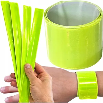 Obraz SAMOZACÍNACÍ REFLEXNÍ PÁSKA NA RUKU zelená žlutá bezpečnostní