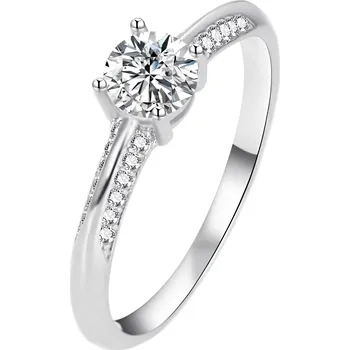 Prsten AGATO Zásnubní stříbrný prsten se zirkony AGT-R14W Velikost: 50 (1,67 g)