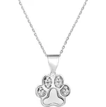 AGATO Jemný stříbrný náhrdelník s packou AGS527/47