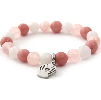 Náramek AGATO Minerální korálkový náramek z jadeitu MINK07/17