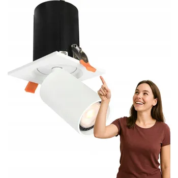 Stropní zapuštěné svítidlo Italux 10 W GU10 10 cm, bílé