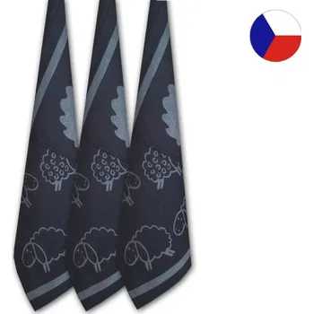 Utěrka Velikonoční utěrky EXTRA Stádo oveček šedé 3ks