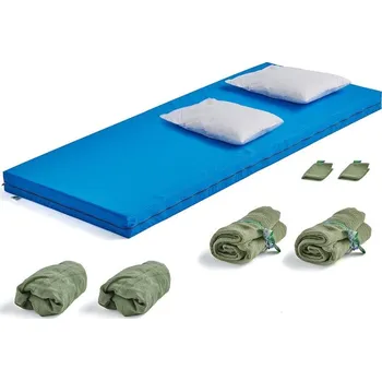 Napínací potah Set EXTRA: matrace z polyesterových vláken a lůžkoviny, zelená