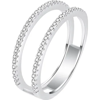 Šperk AGATO Okouzlující stříbrný prsten se zirkony AGT-R18W Velikost: 58 (2,55 g)