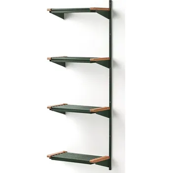 Věšák Regál na boty JEPPE, přídavná sekce, 4 police, 1790x600x300 mm, dub/zelená