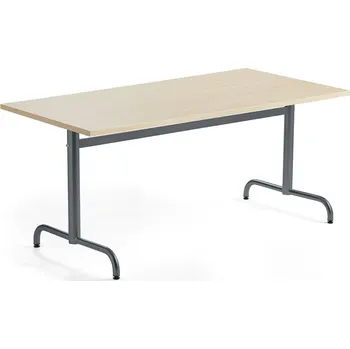 Jídelní stůl Stůl PLURAL, 1600x800x720 mm, akustická HPL deska, bříza, antracitově šedá