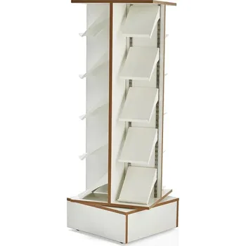 Otočný regál STORY, 1710x600x600 mm, bílá