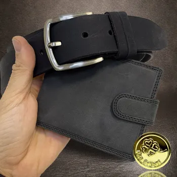 Peněženka Tvujoriginal Kožený set BEORIGINAL černý