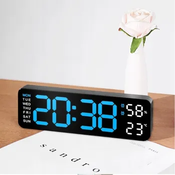 Budík LED Digitální Budík s Podsvícením a Velkým Displejem