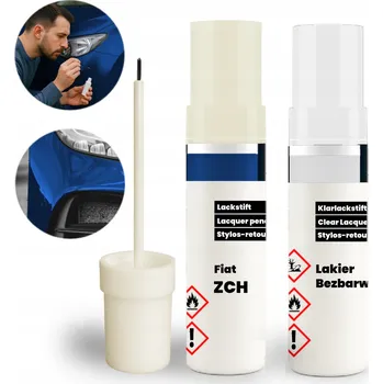 Lak na dřevo Fiat ZCH Modrá Sada 2v1: Základní lak + Bezbarvý lak s štětečkem